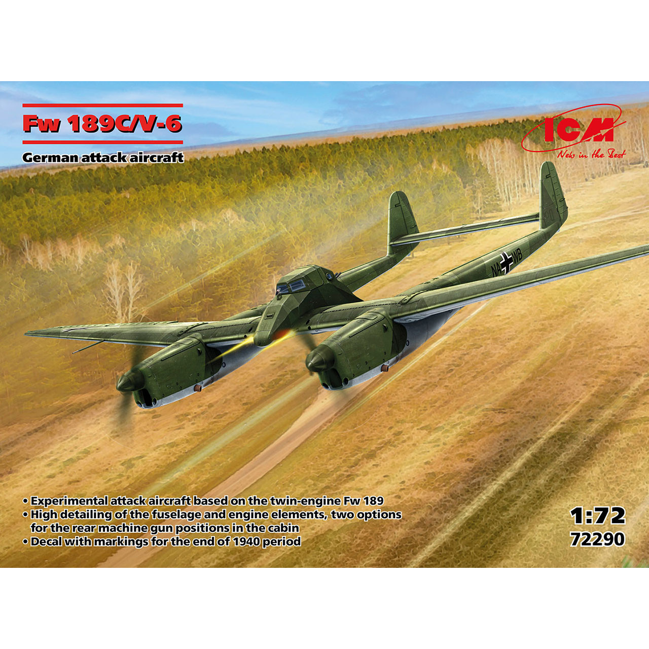 Maquette Avion Focke Wulf Fw 189C/V-6 Special Hobby 1:72 - Modèle 72432 - Neuf