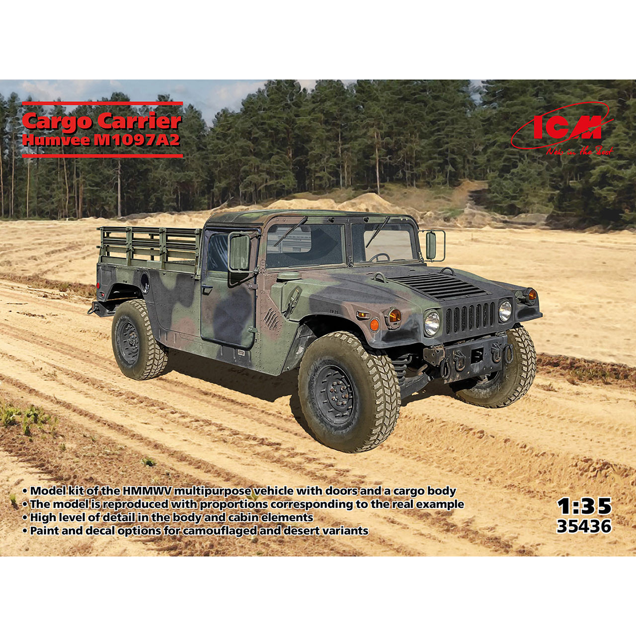 その他 M1097 A2 Cargo Carrier ICM 1/35 Humvee M1097A2 Cargo Carrier