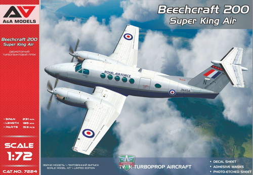 A&A Models 1/72 Beechcraft 200 'Super King Air' (3 camo schemes)