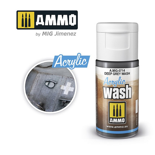 Ammo Mig Deep Grey Acrylic Wash Ammo Mig Deep Grey Acrylic Wash