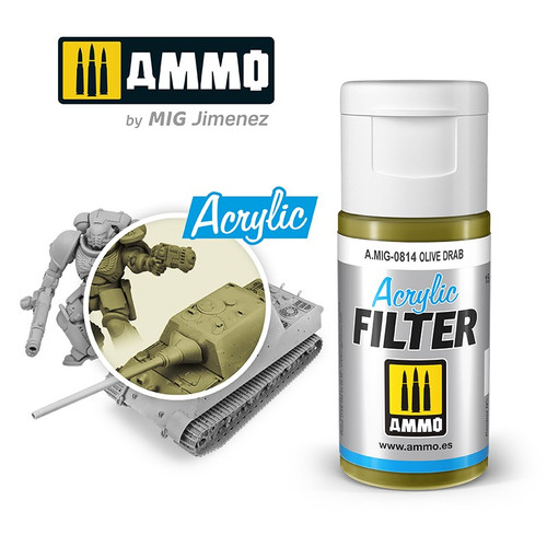 Ammo Mig Olive Drab Acrylic Filter