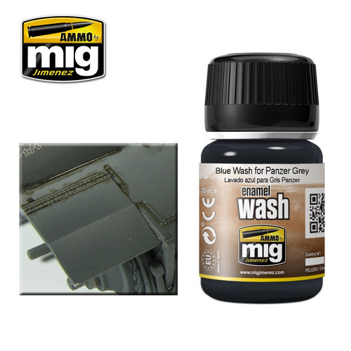Ammo Mig Blue Enamel Wash for Panzer Grey Ammo Mig Blue Enamel Wash for Panzer Grey