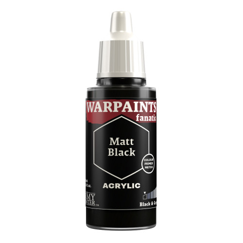 Army Painter Warpaints Fanatic Acrylic, Matt Black
