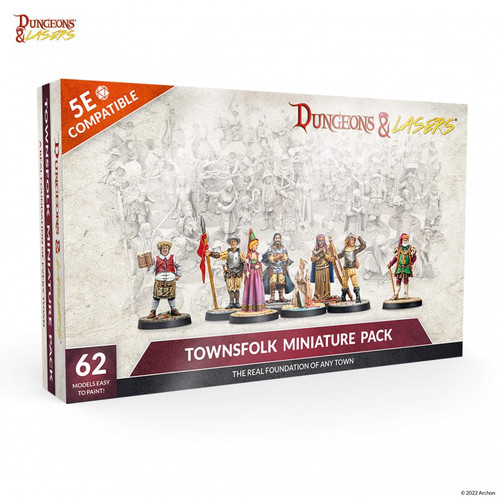Archon Studio Dungeons & Lasers Townsfolk Miniature Pack Miniature