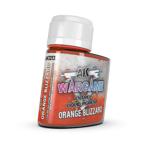 AK Interactive Wargame Enamel Liquid Pigments Orange Blizzard 35ml