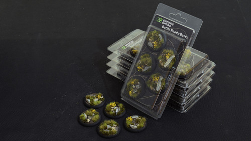 Gamers Grass Battle Ready Bases - Highland - Round Lip 40mm (x5)