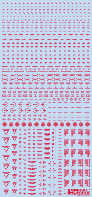HiQ Parts 1/100 RB02 Caution Decal Red (1pc)
