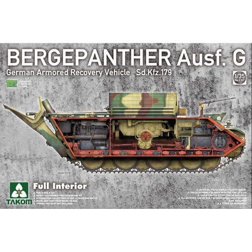 1/35 Bergepanther Ausf. G German Armored Recovery Vehicle Sd.Kfz.179 w/ full interior kit