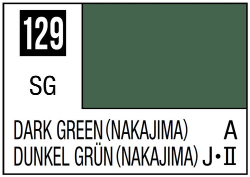 Mr Hobby Mr. Color 129 - Dark Green (Nakajima) - 10ml (Semi-Gloss/Aircraft) - 10ml