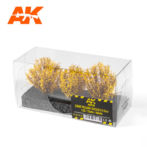 AK Interactive Light Yellow Bushes 4-6 cm