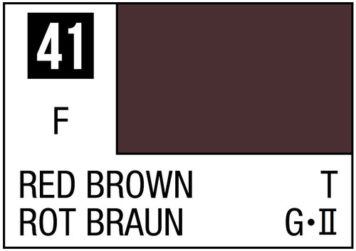 Mr Hobby Mr. Color 41 - Red Brown (Flat/Tank) - 10ml