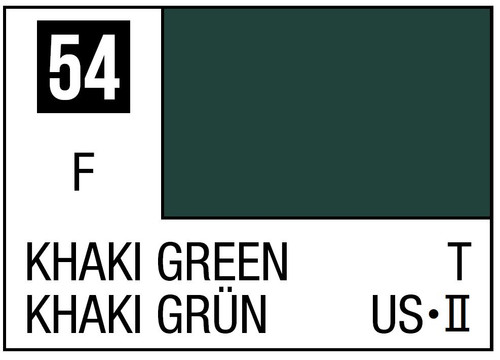 Mr Hobby Mr. Color 54 - Khaki Green (Flat/Tank) - 10ml