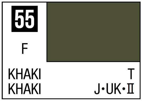 Mr Hobby Mr. Color 55 - Khaki (Flat/Tank) - 10ml
