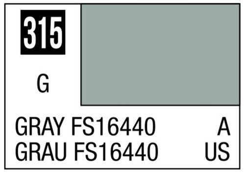 Mr Hobby Aqueous Color H315 Semi Gloss Gray FS16440 US Navy Aircraft Standard Color 10ml Bottle