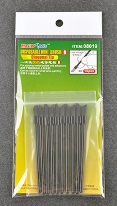Master Tools Disposable Mini Diagonal Brush x 10