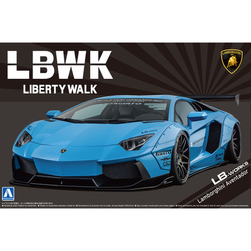 1/24 Scale Lamborghini Aventador Ver.1 LB Works Model Kit