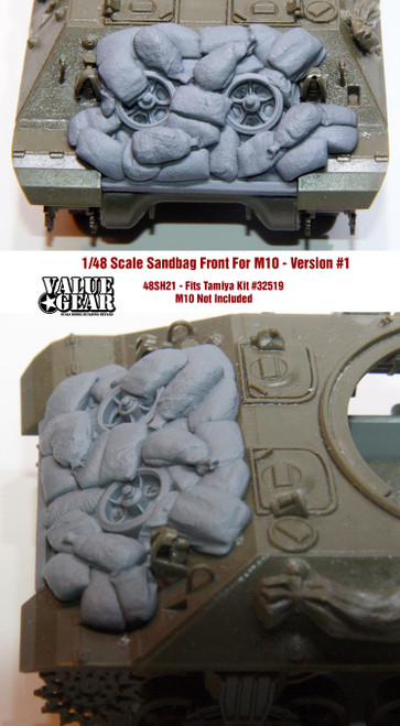 Value Gear 48SH21 Sandbag Fronts For M10 Version 1 - Tamiya Kit #32519