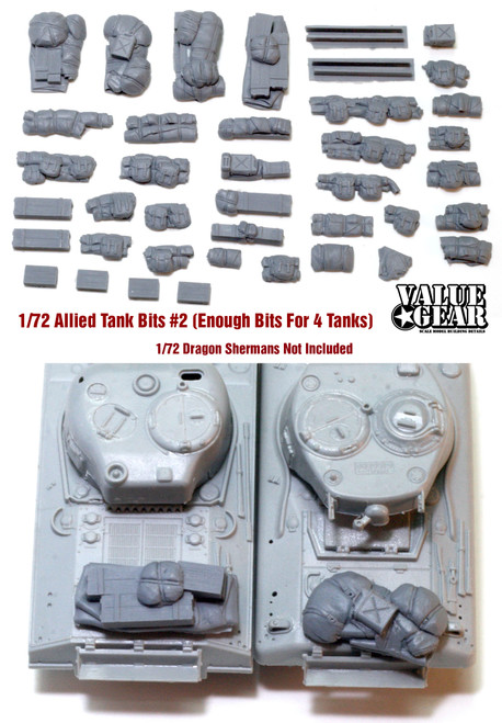 Value Gear 72SH2 - Allied Tank Bits Set #2 (40 Pieces enough for 4 tanks)