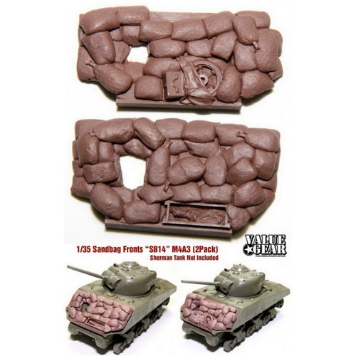 Value Gear SB014 Sherman M4A3 Sandbag Fronts (2 pack) Set "SB14" (LIKE SB1 & SB2)
