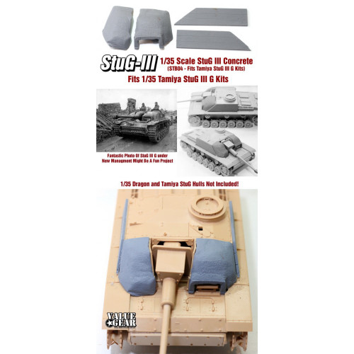 Value Gear STB04 StuG III Concrete Armour + Wood Sides (Tamiya III G)