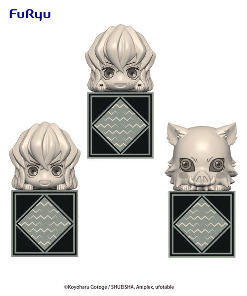 Furyu Corporation Demon Slayer: Kimetsu no Yaiba Hashibira Inosuke Set of 3 Hikkake Figure