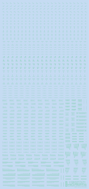 HiQ Parts 1/100 RB01 Caution Decal Pastel Mint (1pc)