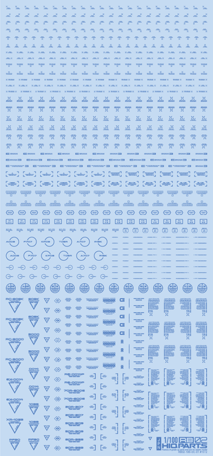 HiQ Parts 1/100 RB02 Caution Decal Blue (1pc)