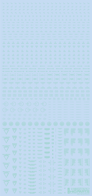 HiQ Parts 1/100 RB02 Caution Decal Pastel Mint (1pc)