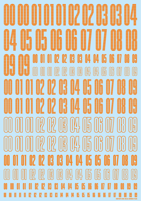 HiQ Parts CND Decal Number Orange (1pc)