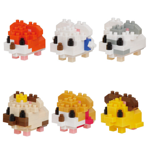 Nanoblock Hamtaro Assortment #01 Mininano Building Block Figure Blind Box of 6