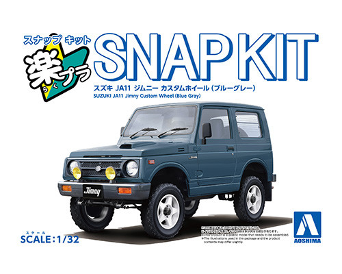 Aoshima 1/32 SNAP KIT #18CU-OE Suzuki JA11 Jimny Custom Wheel Olive