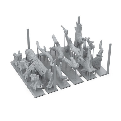 AK Interactive Dead Tree Basing - Basing Bits (17 Pieces)