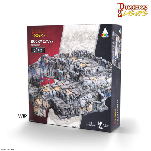 Archon Studio Dungeons & Lasers Rocky Caves Pre-Painted Expansion Set