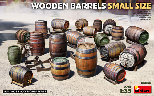 PRE-ORDER MiniArt 1/35 Wooden Barrels Small Size