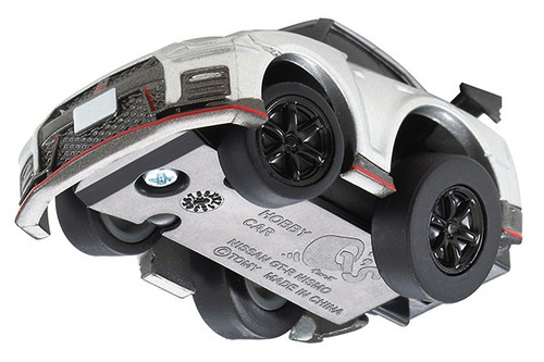 TomyTec Choro Q QS-05B Nissan GT-R Nid7:D27Smo Nismo N Attack Package Silver Diecast