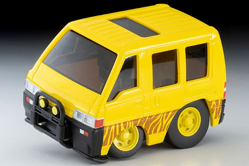 TomyTec Choro Q QS-08a Mitsubishi Delica Star Wagon 4WD Yellow Diecast