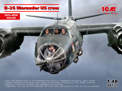 PRE-ORDER ICM 1/48 B-26 Marauder US crew (4 figures) (100% new moulds)