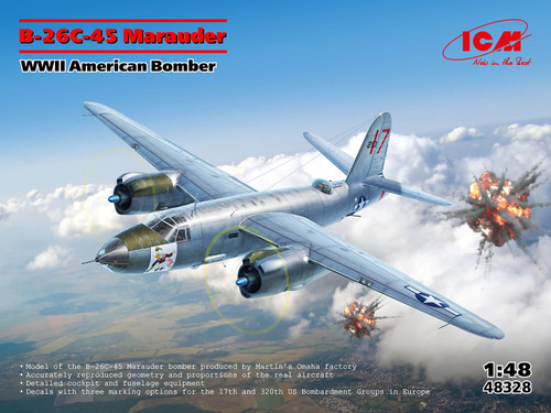 PRE-ORDER ICM 1/48 B-26C-45 Marauder, WWII American Bomber