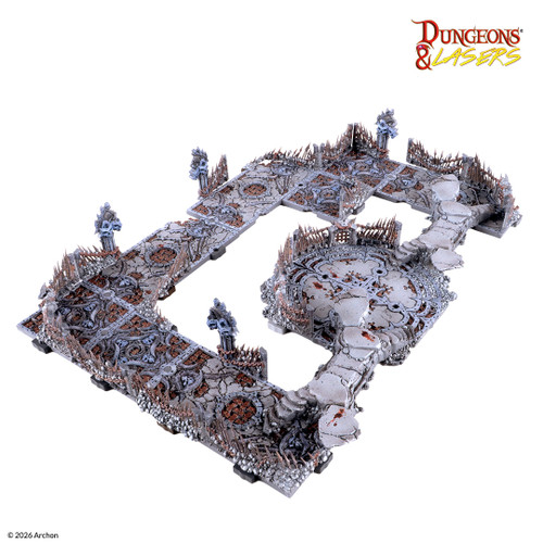 PRE-ORDER Archon Studio Dungeons and Lasers Combat Arena Pre-Painted Prismacast Terrain