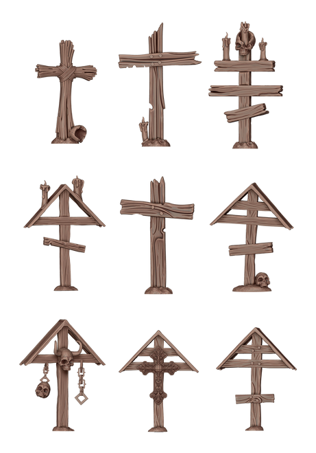 AK Interactive Wood Crosses
