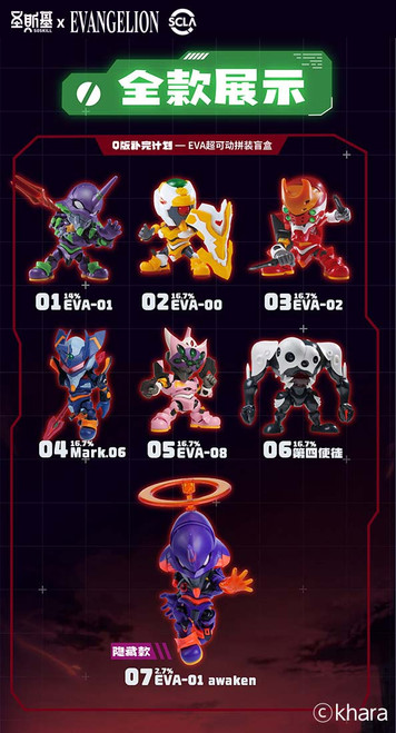 Eastern Model SHENGGE SOSKILL X Evangelion Blind Box (6pcs in a box)