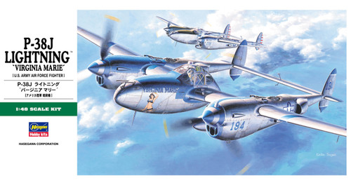 Hasegawa 1/48 Scale Lockheed P-38J Lightning Model Kit