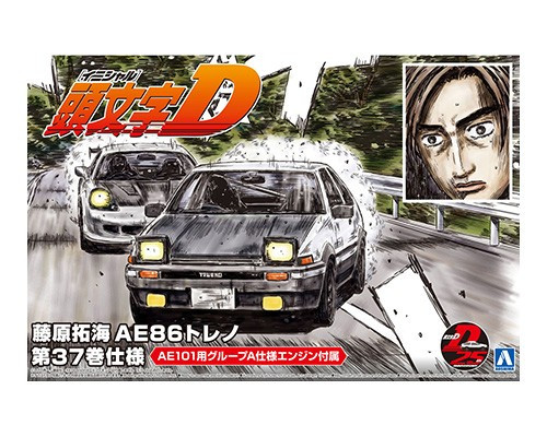 Aoshima 1/24 Initial D #06 Takumi Fujiwara Toyota 86 Trueno Comics Vol. 37 Ver.