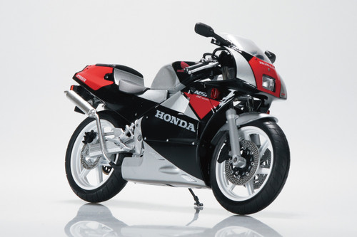 Aoshima 1/12 Diecast Motorcycle Honda NSR250R '89 Black x Seed Silver Metallic