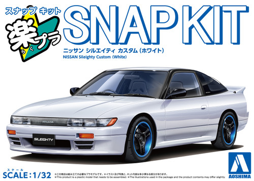PRE-ORDER Aoshima 1/32 SNAP KIT #27CU-WE Nissan Sileighty Custom White