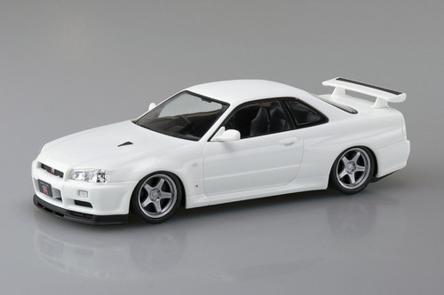 Aoshima 1/32 Snap Kit #12CU-WP Nissan R34 Skyline GT-R Custom Wheel White Pearl