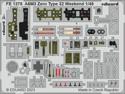 Eduard 1/48 A6M3 Zero Type 32 Weekend Zoom set for Eduard Eduard 1/48 A6M3 Zero Type 32 Weekend Zoom set for Eduard