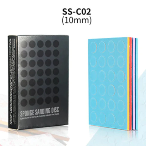 Dspiae SS-C02-400 Self Adhesive Sponge Sanding Disc - 10mm #400 Grit