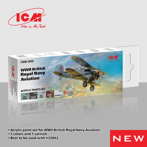 ICM Acrylic Paint Set for WWII British Naval Aviation ICM Acrylic Paint Set for WWII British Naval Aviation