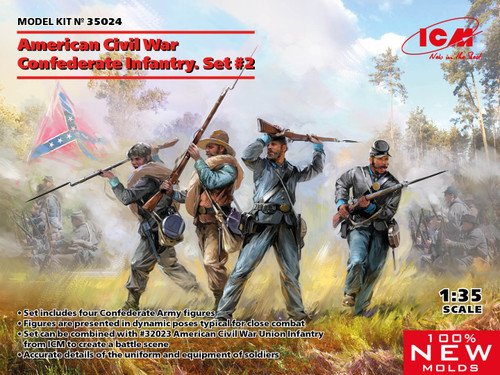 ICM 1/35 American Civil War Confederate Infantry Set #2
